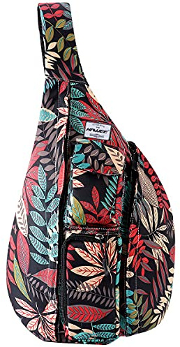 HAWEE Sportbröstväska, resor, sling-väska, crossbody-väska, multifunktionell ryggsäck för unisex, män, kvinnor, tonåringar, arbete, studier, klättring, vandring, löpning, L