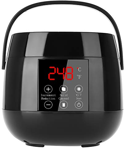 Intelligente Wachswärmer, Wax Enthaarung Maschine mit LED-Anzeige, 4X100g Wachsperlen und 20 Holzspateln, schmerzfrei - einfach und schnell, EU Stecker