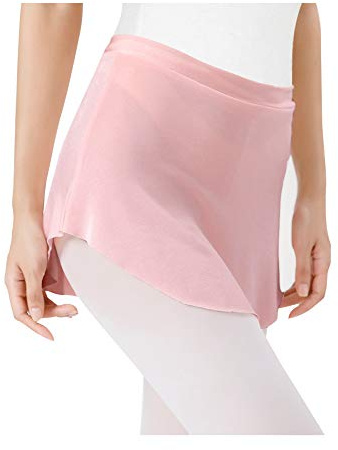 Stelle Ballet Skirt Women Dance Wrap Pull-On Skirts for Adult (Pink, S)