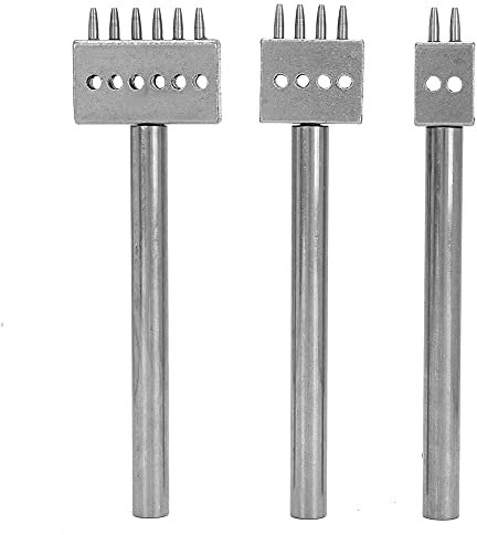 Leder Puncher, 3 Stück High Carbon Stahl Abstand Stanz werkzeug DIY Leder Craft Hollow Punch Set Handwerkzeug Puncher[5mm]Stanzen