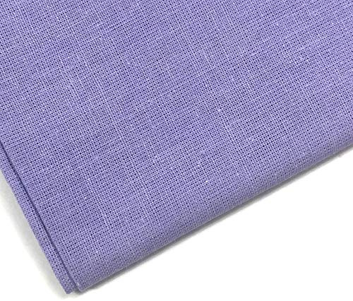 M&J® Tessuto in 100% cotone tinta unita lilla per trapuntatura, cucito, sartoria, arte e artigianato, larghezza 152 cm (lilla, 1 metro)