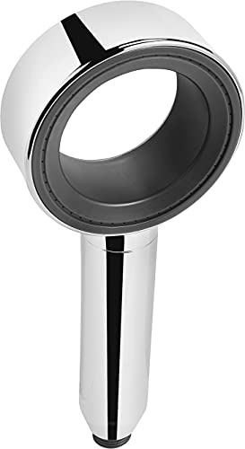 Cornat Handbrause Leomil - 100 mm Kopfdurchmesser - verchromt/grau - 2 Strahlarten: Normal- & Softstrahl - Anti-Kalk & Wasserspareinsatz / ECO-Brausekopf für Dusche & Badewanne / TECB3479