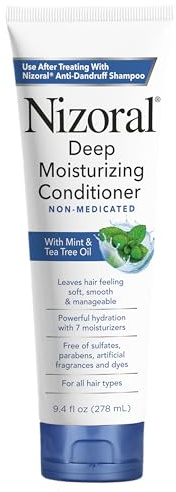 Nizoral Deep Moisturizing Conditioner, 9.4 oz, Anti-Dandruff Conditioner with Mint & Tea Tree Oil, Sulfate and Paraben Free, No Artificial Fragrance, For All Hair Types