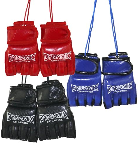 Dynamix Athletics Autospiegel Mini MMA Handschuhe Carbonix - Martial Arts Free Fight Handschuhe fürs Auto Spiegelanhänger Spiegel Aufhänger PKW Innenspiegel