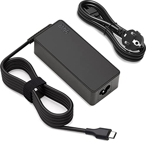Jippofu Chargeur USB C 90W Compatible avec Lenovo Dell ASUS Acer Huawei Matebook Xiaomi Air Thinkpad PC Smartphones Adaptateur Secteur Type-C Ordinateur Portable Universel Alimentation Charger