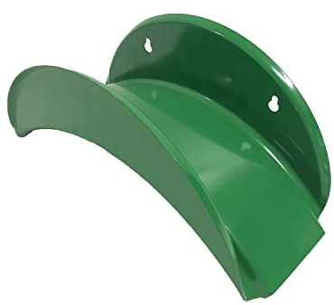 AMOS Wall Mounted Hose Holder – Heavy Duty Steel Hose Hanger With Anti-Rust Coating – Weatherproof & Robust for All Outdoor Uses – Space Saving, Durable & Easy to Install Hose Rack With Screws, Green