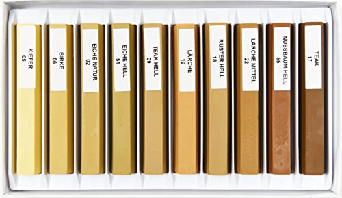 Hartwachsstangen Set mit 10 Farbtönen hell
