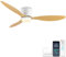 Ø106 cm Ventilador de Techo con Luz y Mando a Distancia, Motor DC Reversible, Lampara Ventilador Techo Silencioso 6 Velocidades, 3 CCT, Plafon Led Ventilador para Dormitorio, Salon