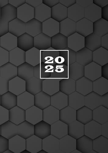 2025: A4 Kalenderbuch mit Uhrzeiten | 5 bis 23 Uhr Tag | 1 Woche auf 2 Seiten Buchkalender | Wochenplaner mit Zeit | Terminbuch Planer Agenda | Terminplaner Wochenkalender | Jahresplaner Grau Abstrakt