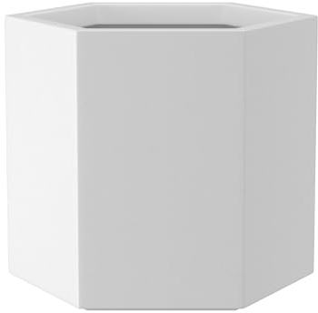 Kante Maceta, hormigón, Blanco, 11.8 Pulgadas de Alto