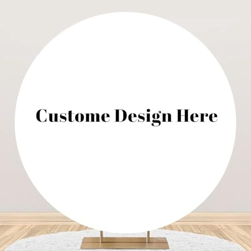 SDOTPMT Diametro 200cm Personalizzare poliestere rotonda copertura fondale,Immagine personalizzata con dimensione,logo,fondale di testo per vari oggetti di scena del partito di evento