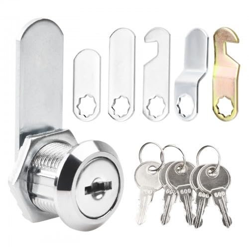 Hochwertiges Spindschloss Set - Schrankschloss mit Schlüssel, Spindschloss mit Schlüssel, Ideal als Schloss Briefkasten und Postkasten Schloss