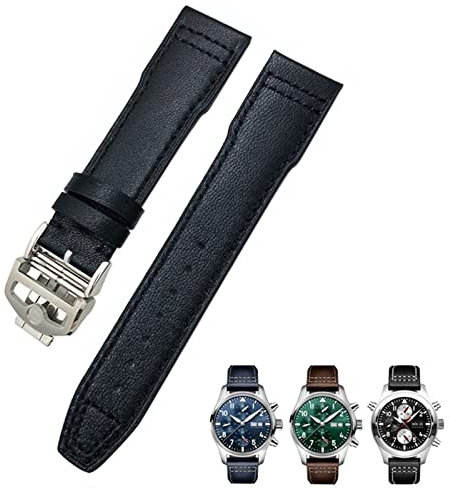 20 mm 21 mm Armband, geeignet für Fliegeruhren, Portugieser-Armbänder 18, weiches blaues Armband
