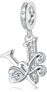 Letter Charms für Pandora Armbänder Silber Alphabet Initial Charms Bead Anhänger Schmuck Geschenk für Frauen Mädchen