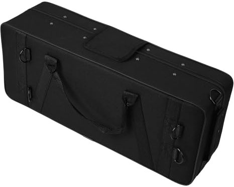 Joyance Oxford Tuch Trompetenkoffer Trompete Aufbewahrungsbox, Oxford Tuch Trompetenkoffer mit Schultergurt, Mehrere Fächer, Leichtes Design, Ideal für Musiker und Reisen, Schwarz