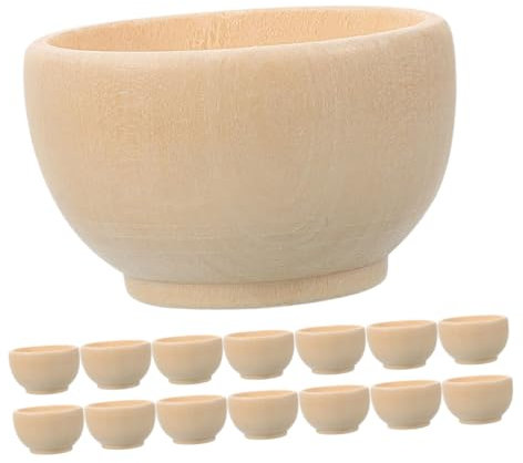 TEMPNAP 20stücke Holzschalen Für Junge Mädchen Dekorationsschalen Zum Bemalen Ungeschliffenes Holz Für Kreative Projekte Und Pädagogische Aktivitäten