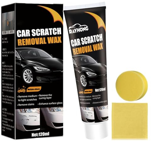Car Scratch Remover for Vehicles, Deep Scratch Repair Paste with Polishing Wax, Paint Scratch Repair Kit with Wipe & Sponge for Car Paint Restoration
