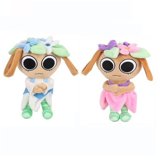 KUKUShining Dandy's World Plush, Cuddly Soft Stuffed Animal Puppet Pillow Funny Plushies Toy for Birthday (2PCS-B)