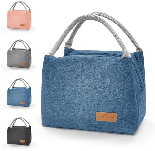 TAIVIN Borsa Termica Piccola,Porta Pranzo,Bborse Frigo Piccole Blu