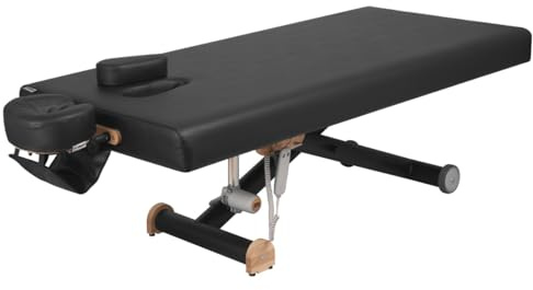 Professionelle elektrische Spa-Liege - Zen Lift Thai-Massageliege aus Eichenholz und robustem Stahl, ausgestattet mit einem Gesichtsloch mit Kappe