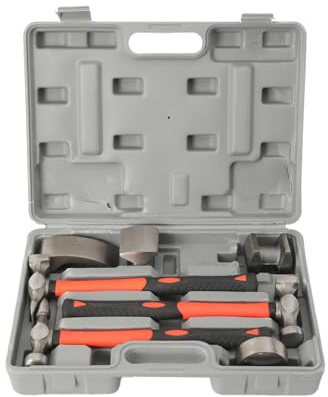 Cozyel Kit di rimozione ammaccature per carossiere, 7 pezzi, martello carrozziere, martelli e cumuli per carrozziere, martello di riparazione carrozzeria automobilistica