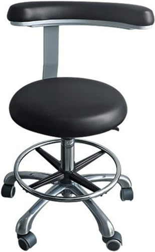 Dental Assistant Chair - 360° Rotation, PU Leder Sattelhocker, höhenverstellbar für ergonomischen Komfort
