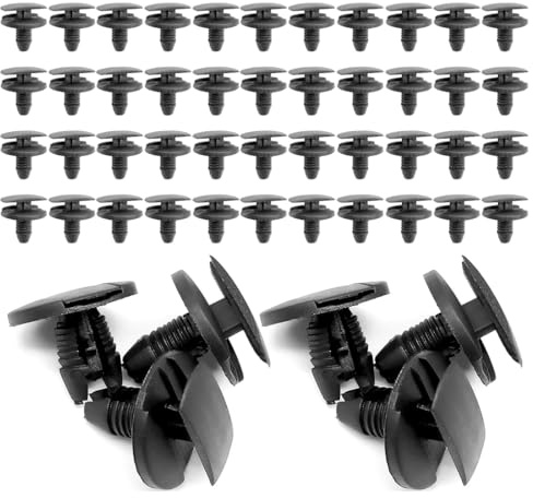 EIDUOVA 50 Pezzi Clip di Fissaggio per Auto, Plastica, per Manutenzione e Riparazione Auto