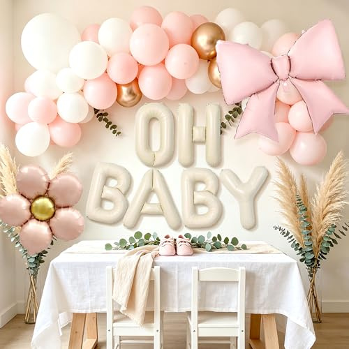 Neutrale Babyparty Dekorationen Junge Mädchen Gender Reveal Party Supplies | Neutrale Babyparty Dekorationen Junge Mädchen Gender Reveal Party Supplies Babyshower Bär Baby Ballons (pink)
