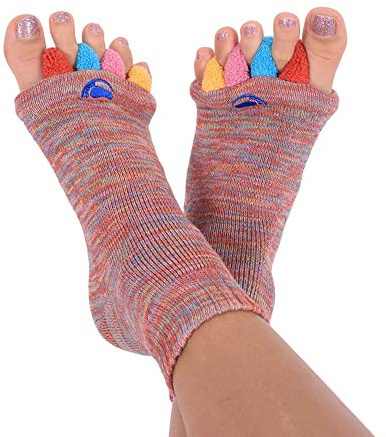 Happy Feet Original Fußausrichtungssocken mit Zehentrenner MULTICOLOR L