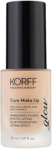 Korff Fondotinta Fluido Effetto Lifting Glow, Formula Anti-età e Lunga Tenuta con acido ialuronico 02, 30ml