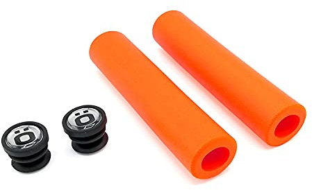 Tols 2 puños Bicicleta MTB, 130mm - Incluye 2 Manguitos Bicicleta y 2 Tapones - puños montaña Resistentes - para MTB Antideslizantes - punhos para Bicicletas - Máxima Comodidad