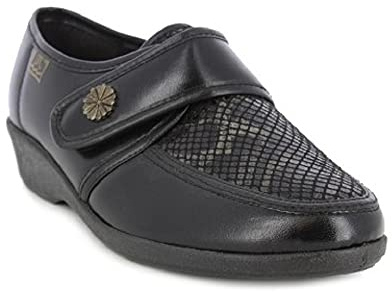 CUTILLAS Zapato para Mujer Doctor, Polipiel Color Negro, Cierre Velcro. Mod.67471 (Negro, Numeric_36)