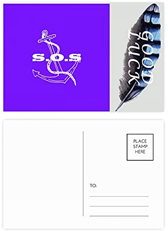 Postkarten-Set mit englischsprachiger Aufschrift Salvation Common Wissen, Englische Sprachkultur, Glücksfeder, Dankeskarte, 20 Stück