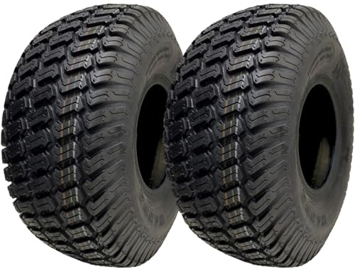 Parnells - 2 set di Pneumatici Senza Camera D'aria per Tosaerba, 15x6.00-6 - 4 ply P332 Wanda Grass Tyre, Diametro 367 mm, 259 kg - Omologazione E, Omologazione Stradale