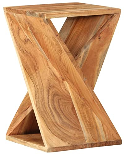 vidaXL Beistelltisch Hocker Nachttisch Wohnzimmertisch Telefonständer Sofatisch Kaffeetisch Telefontisch Teetisch 35x35x55 cm Massivholz Akazie
