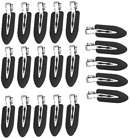 Pinzas Para El Cabello Sin Pliegues,20 PCS Pinzas Sin Doblar Peine Pelo Rizado Pinzas para Rizos Pinzas de Cocodrilo de Plástico para Mujeres Niños Maquillaje Peinado Lavado De Cara
