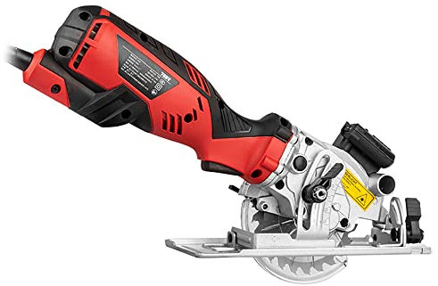 Jieotwice Mini Sierra Circular Eléctrica de Mano Máquina Cortadora Eléctrica Multifuncional de 4 Pulgadas Diámetro de La Hoja de Sierra: 110mm 220V 705W 3500RPM