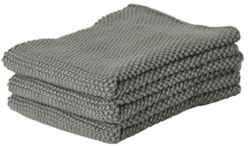 Zone Denmark Spüllappen Baumwolle, Baumwolltuch 27 x 27 cm, 3 Stück Spültücher, Ohne Mikroplastik und Chemikalien, Olive Green (Grün)
