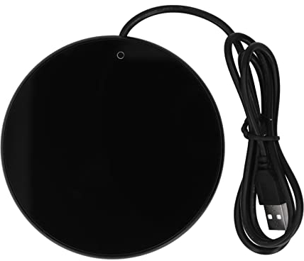 Scaldatazze da caffè Sottobicchiere Isolante a Piastra 55°C Sottobicchiere da tè 55C Usb Sottobicchiere in Legno Sottobicchiere in Legno Scaldatazze da caffè Cera (Nero)