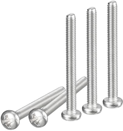 DTGN M2.5x25mm Viti a Testa Cilindrica, 100pz in Acciaio Inossidabile 304, Attacco Phillips, Filettatura Metrica Grossa, Finitura Lucida, Kit di Viti Bulloni