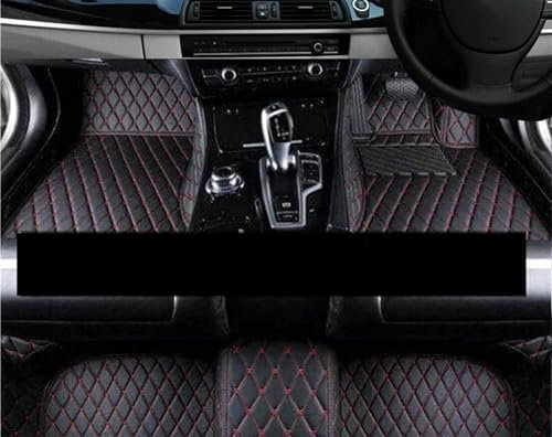 Autoteppich Fußmatten Auto Fußmatten Für Peugeot 508 Für SW Für MK1 2011-2018 Teppiche Leder Matte Teppiche Langlebige Pad Innen Teile Auto Zubehör Automatte Fußmatte (Farbe : RHD Black Red)