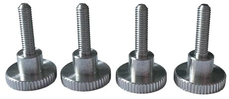 Precisiongeek Vis moletées en aluminium DIN 464 M4 (4 pièces, aluminium, M4 x 16 mm)