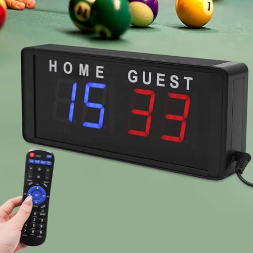 DCSYOG LED Elektronische Anzeigetafel, Digitale Scoreboard mit Fernbedienung 0-99 Tragbare Anzeigetafel für Basketball, Fußball, Volleyball, Tischtennis