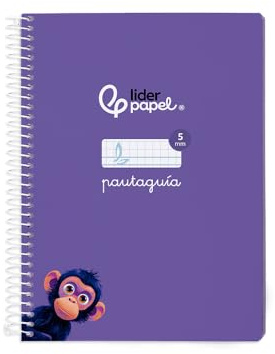 Liderpapel Notizbuch mit Spiralbindung, DIN A5, Softcover, 40 h, 75 g, kariert, 5 mm, lila
