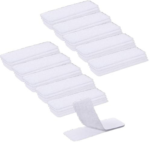 Yuanchu 20 St Klettband Selbstklebend Extra Stark, 100 X 30mm Doppelseitig Klettverschluss Selbstklebend Klettverschluss zum Nähen Selbstklebendes Klettband Weiß Selbstklebend für Klett Klebeband