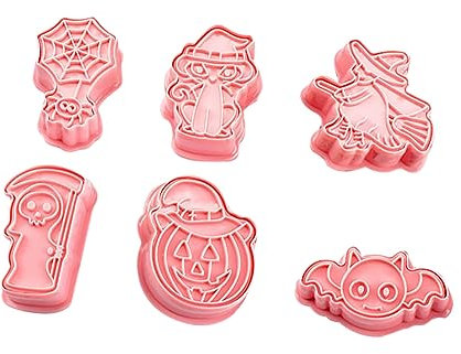 NAMOARLY 6 Moldes De Galletas Halloween Fáciles De Desmoldar y Para Hacer Mismo