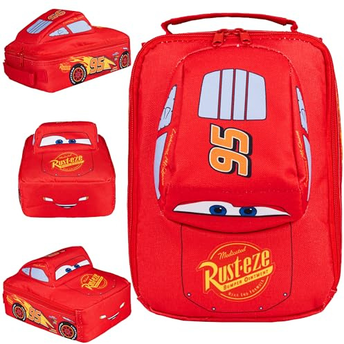 Disney Cars Lunch Bag for Kids Insulated Lunch Box Lightning McQueen Snacks Food Carrier for School Picnic Holiday Cooler Bag