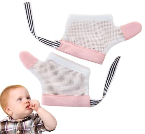 1 Paio Succhiamento Pollice, Thumb Sucking Glove Kids, Antisucchiamento ditos, Tappo Per Ventosa Per Pollice E Protezione Per Succhiare Pollice, Protezione ditos (S/M/L)