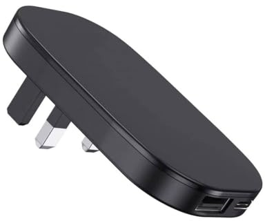 Ultra Slim Flat Folding 30W Fast Charger Plug UK, USB-C & USB-A, Black | Compatible: iPhone 17 Pro/Pro Max/16/15/14/13, iPad, iPod, Samsung Galaxy S26/S25/S24/S23, Android Tablets