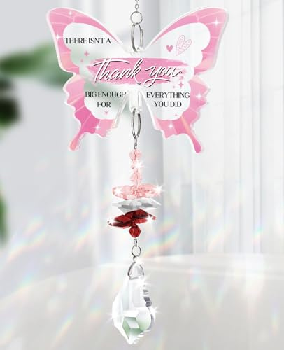 Tulolvae Thank You Gift, Crystal Suncatcher Thank You Gifts for Women Teacher, Appreciation Retirement Presents for Colleague, Friend， Birthday for Mum Sister Men